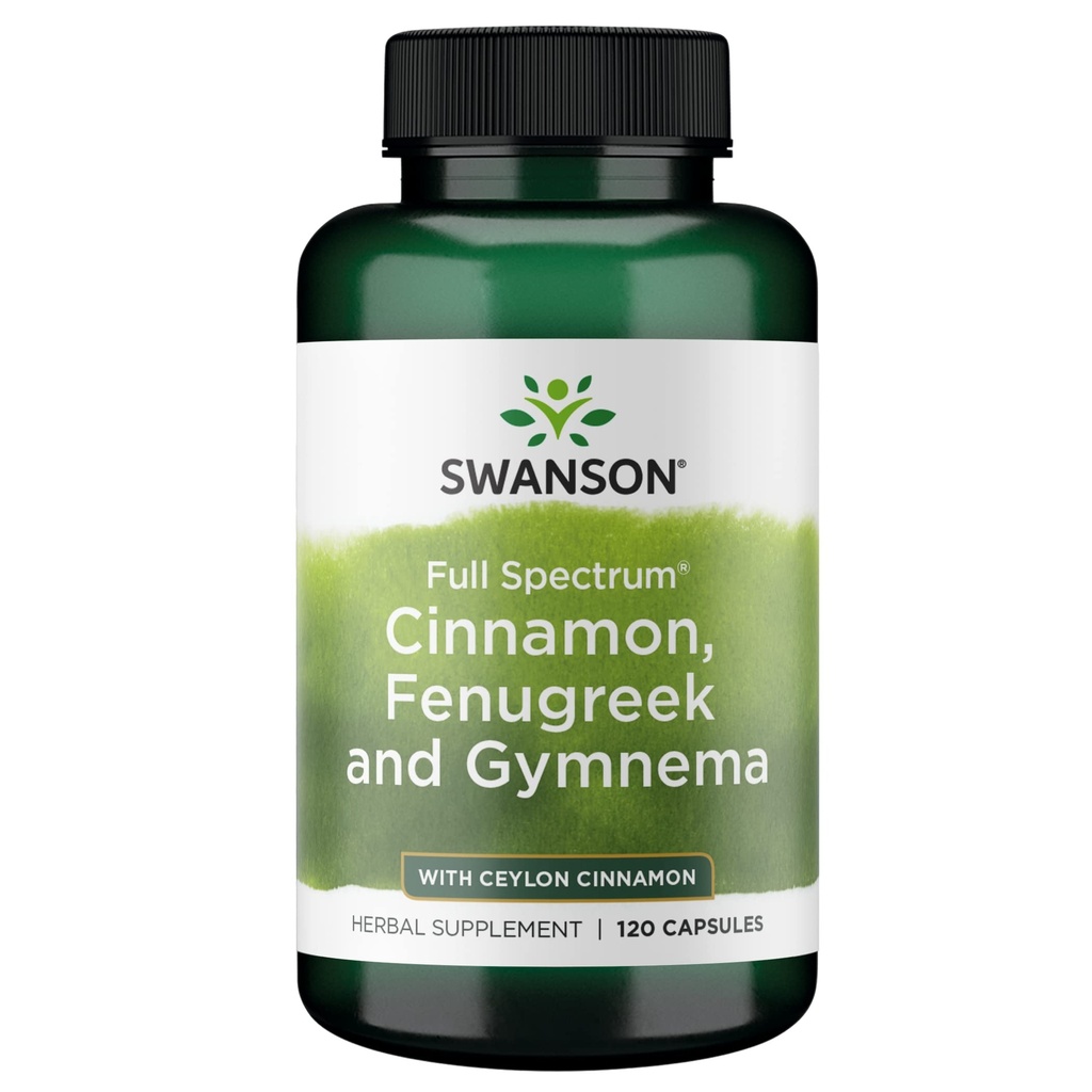 Swanson Full Spectrum Cinnamon, Fenugreek & Gymnema 120 Kapseln