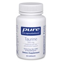 Encapsulations pures Taurine 500 mg de supplément acide amino pour le foie, la santé des yeux, les antioxydants, le cœur, le cerveau et les muscles*