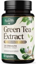 Green Tea Extract Kapseln 1000mg mit 45% EGCG & 98% Polyphenole für Herzunterstützung mit Antioxidantien - 3X Absorption Green Tea Pillen Supplement für natürliche Energie, Gentle Caffeine - 60 Kapseln