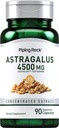Piping Rock Astragalus Root Extract Capsule | 4500mg | 90 Count | Vegetariano, Non OGM, Gluten Free Supplement