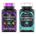 Triple Magnesium Complex 500mg (120 Kapseln) & Magnesium Glycinat 300mg (90 Kapseln)