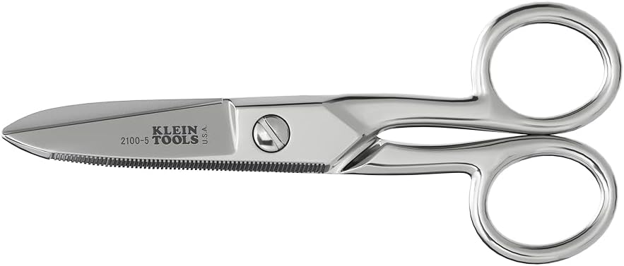 Klein Tools 2100-5 Elektroschere, Made in USA, 5.25-Zoll Kompaktschere für Schwer-Duty Schneiden und Niederspannung Arbeit, Multi-Purpose