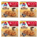 Atkins Blueberry aromatisé doux au four barres d'énergie, élevé dans la barre de snack de protéines, faible sucre, snack de fibre haute, snack de protéines, 4 paquets (4 barres chacun)