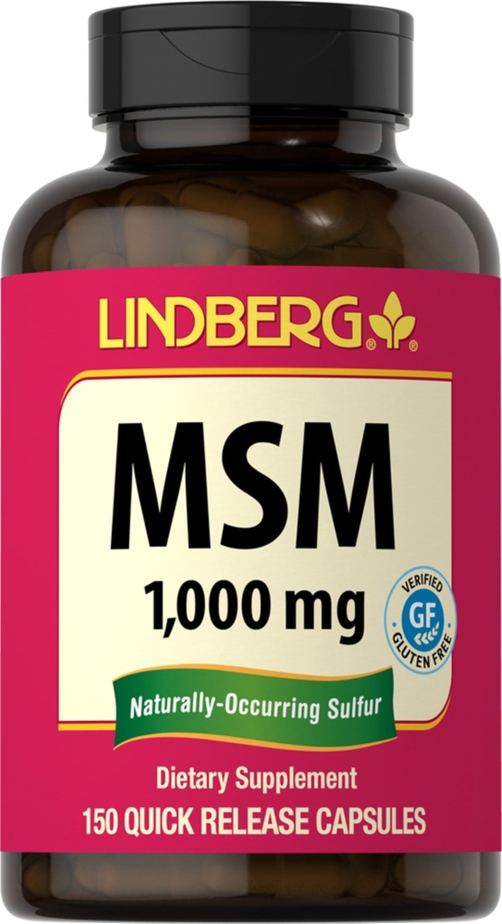 Lindberg MSM Kapseln 1000mg | 150 Pillen | Beilage für Damen und Herren | Methylsulfonylmethan | Non-GMO, Glutenfrei