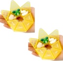 Pill Organizer 2 Pack - hebdomadaire 7 jours petit cas pour la médecine, 1 fois par jour conteneur, titulaire de voyage (jaune)