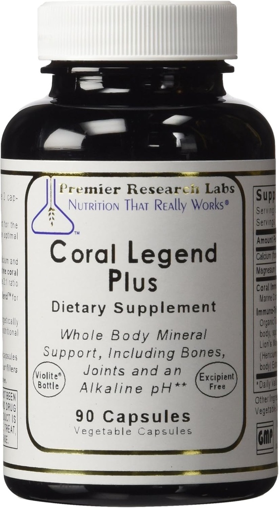Coral Legend Plus, 90 Kapseln - pH-Unterstützung Formel für Ganzkörper-Mineralunterstützung, einschließlich der Knochen, Gelenke, Zähne und einem alkalischen pH-Wert