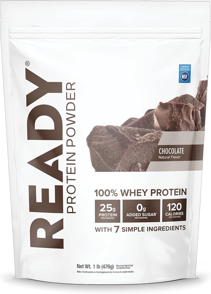 Pronti® Protein Powder – 25g Whey Protein, 120 Calorie, 0g Aggiunto Zucchero – 7 semplici ingredienti – Nessun Additivo artificiale – Senza glutine, Clean & Natural – Cioccolato (1 Pound Bag)