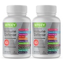 VITEEY 11 in 1 Immununterstützungsergänzung - Immunabwehr mit Vitamin D3, B6, Echinacea, Turmeric, Rose-HIPS, Selen, BioPerine, Ginger, Elderberry Vitamin C und Zink - 120 Zähler