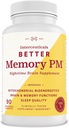 Migliore Memoria PM Supplemento cerebrale notturno promuove la bioenergetica mitocondriale; Funzioni cerebrali e di memoria; Qualità del sonno