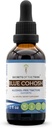 Secrets de la Tribe Blue Cohosh Teinture Extrait liquide sans alcool, Cohos bleu d'élevage responsable (Caulophyllum Thalictroides) Racine séchée (2 FL OZ)