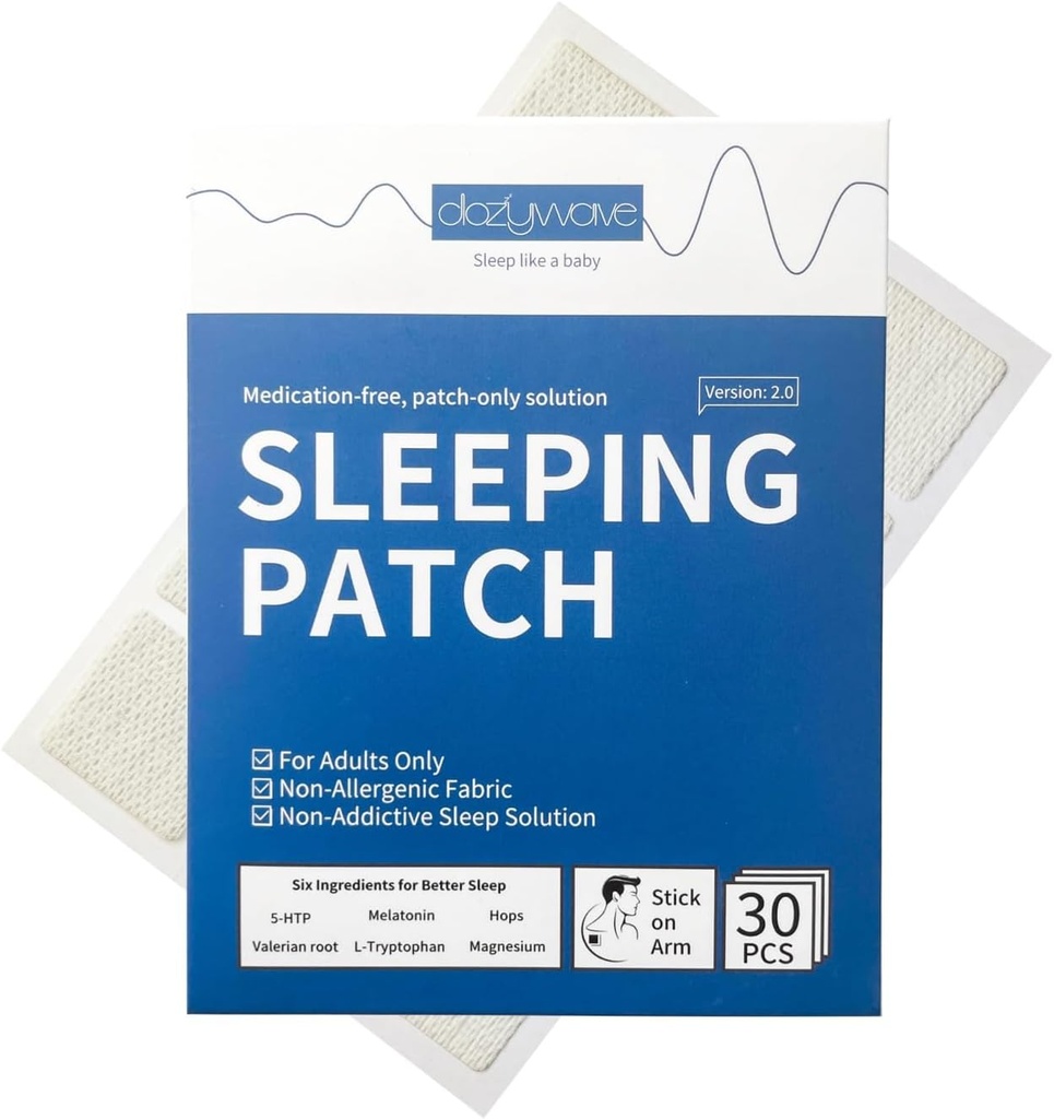 Patches de sommeil (30 Patches) avec mélatonine Aides au sommeil pour adultes