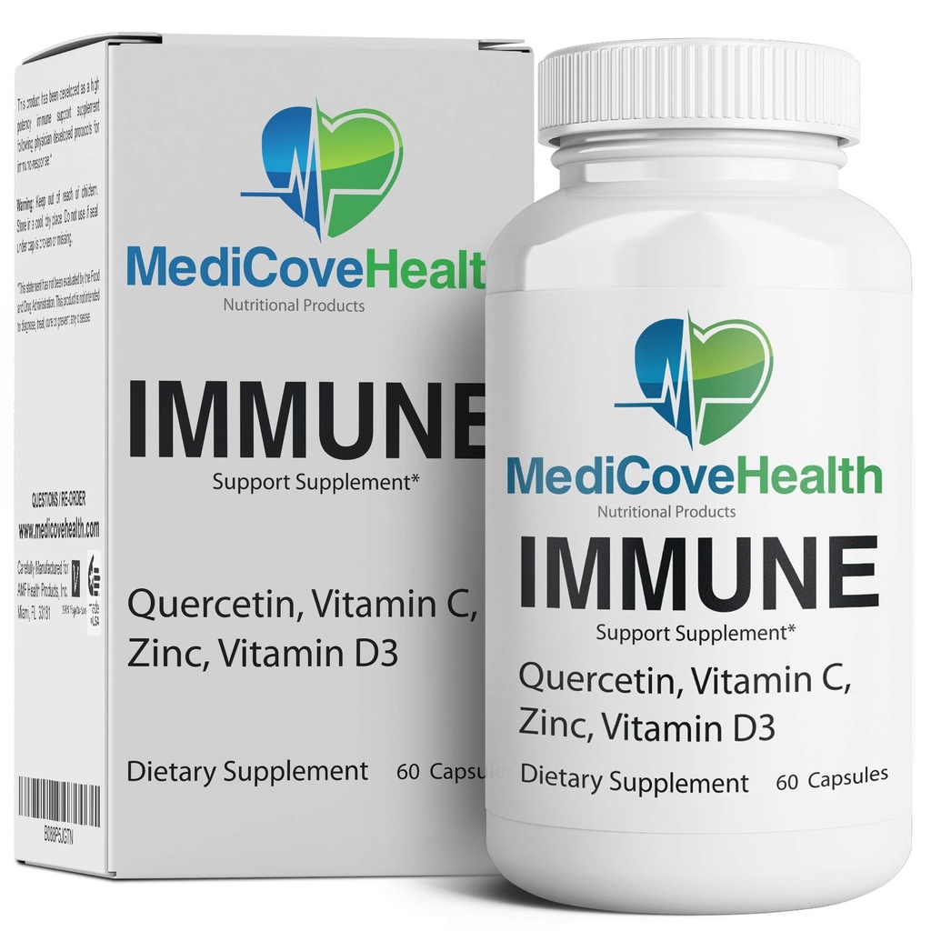 Elfenbeinkappen Immununterstützung: Quercetin, Vitamin C, Zink, Vitamin D3