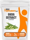 BulkSupplements.com Okra Extract Powder - Okra Supplement, Faserquelle, Kräuterergänzung - Vegan & Glutenfrei, 500mg pro Servierung, 1kg (2.2 lbs) (Pack von 1)