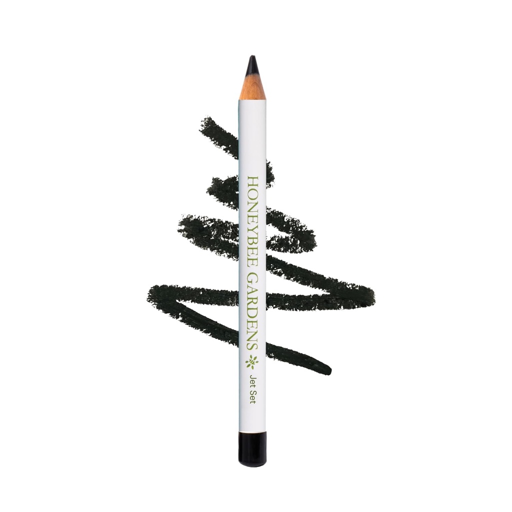 Honeybee Gardens Effortless Eye Liner Pencil in Jet Set Schwarz, Rich Pigmentation, Glatte, Langlaufen, Vegan, Glutenfrei