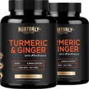 Curcumine curcumine avec biopérine et gingembre, poivre noir et 95% Curcuminoïdes - Suppléments curcuma haute absorption pour coeur - Non-OGM, sans gluten - 240 capsules
