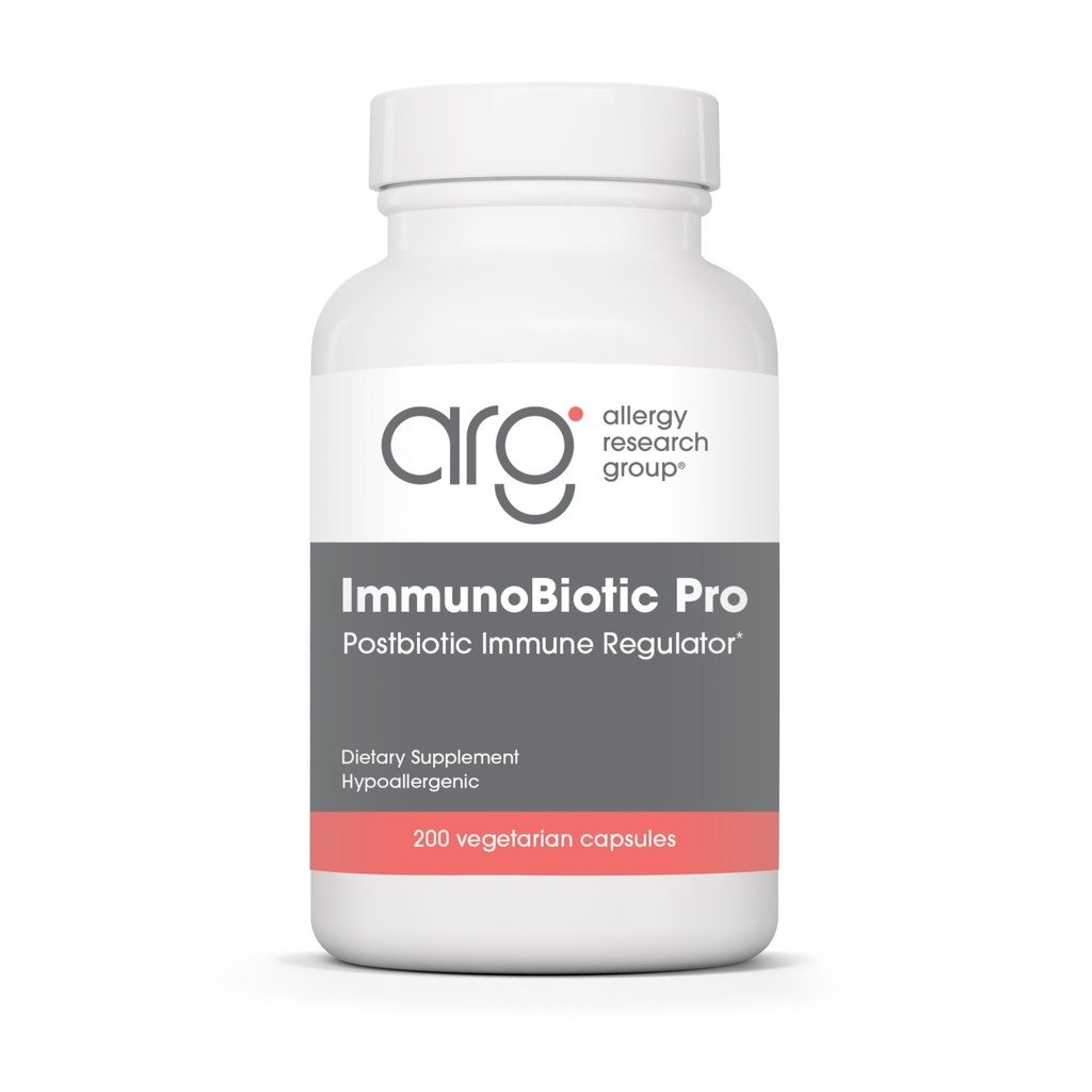 Allergy Research ImmunoBiotic Pro Supplement - Lactobacillus Rhamnosus Lysate Powder 75mg, Immunobiotic Regulator, Immune Support, Capsule Vegetariani - 200 Count
