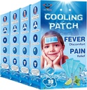 40 feuilles Easye Cooling Patchs pour la fièvre Désagrément et soulagement de la douleur, Refroidissement Relief Fever Reducer, Soothe Céphalée Douleur, 10 Compte par boîte (4 boîtes)