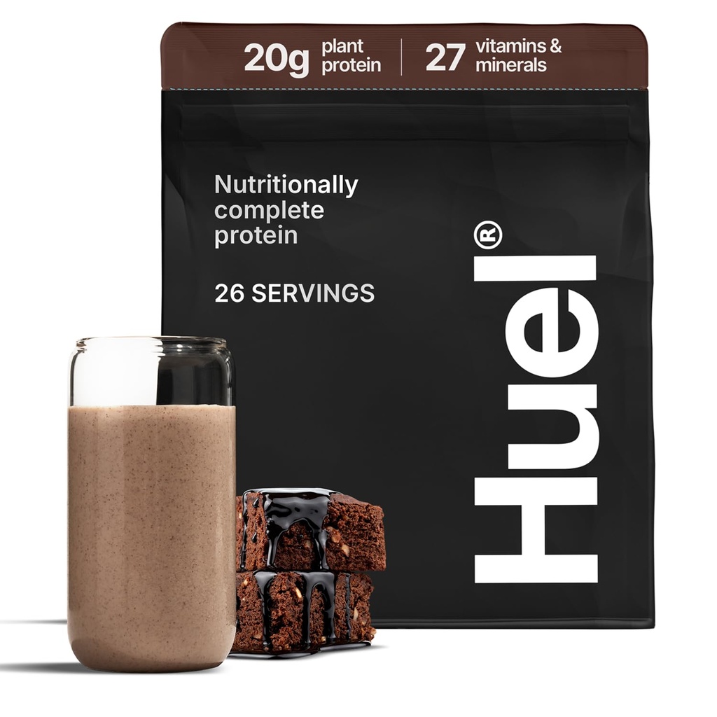 Huel Vegan Protein Powder | Chocolate Fudge Brownie | Nutrizione completa | 20g Protein Powder | 100% Plant-Based | 27 Vitamine & Minerals, Gluten Free, Non-GMO, Lactose Free | 26 Servings