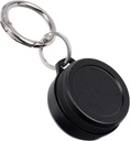 Custodia portachiavi in metallo - Portatile portachiavi da viaggio giornaliero impermeabile, piccolo contenitore per earplug, pillole, monete Compatibile con Loop, Eargasm & Vibes, scatola compatta per pedaggio mini (nero)