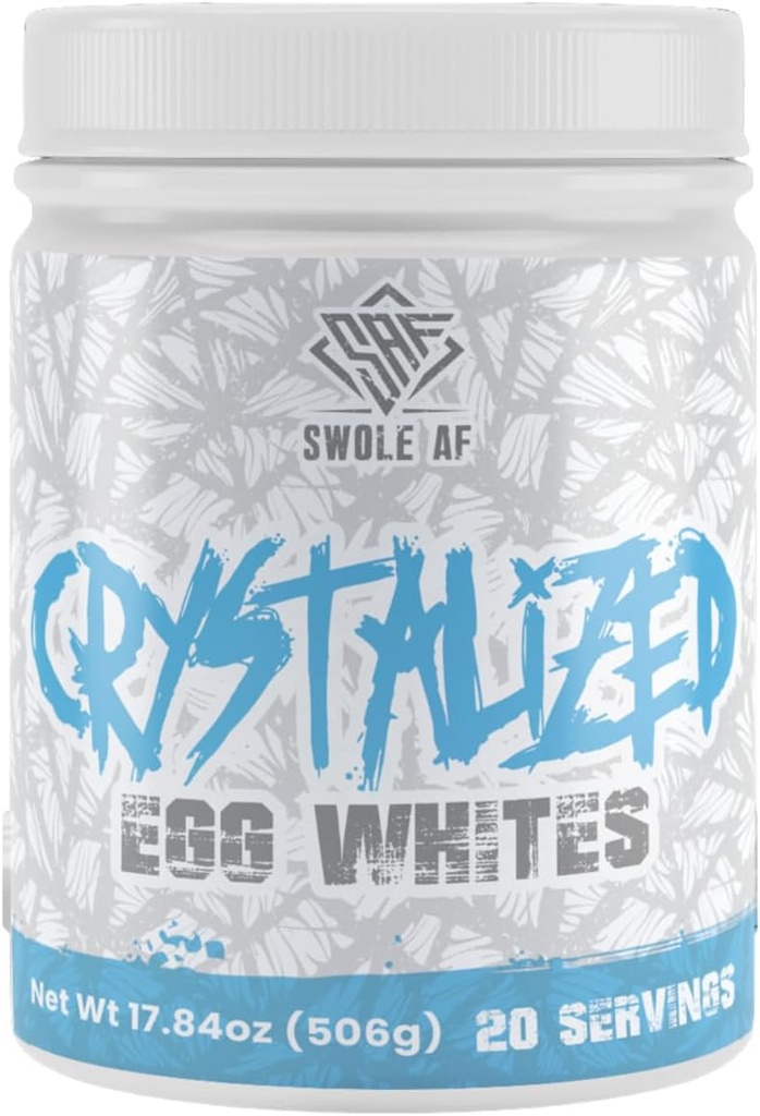 Swole AF | Bianco ovo cristallizzato | Protein Rich & promuove la crescita muscolare magra | Migliorare la funzione immunitaria Workout