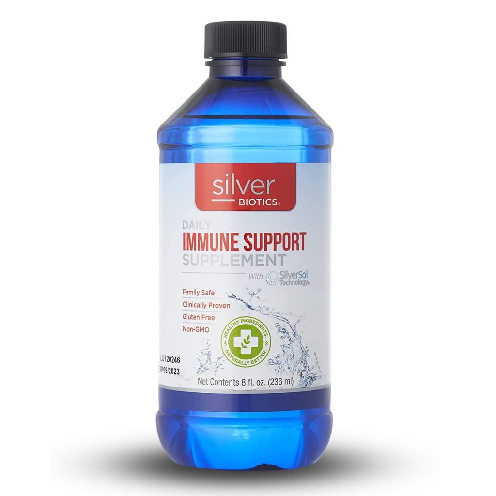 Argent Biotique breveté Multivalent SilverSol Technologie de Ag4O4 10 PPM Immmune Support de Bio-Hacking Immmune Building Natural Support de 8 Fl Oz
