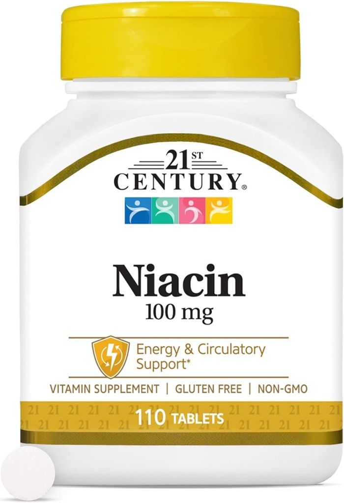 Niacin Tabletten aus dem 21. Jahrhundert, 100 mg, 110 Count