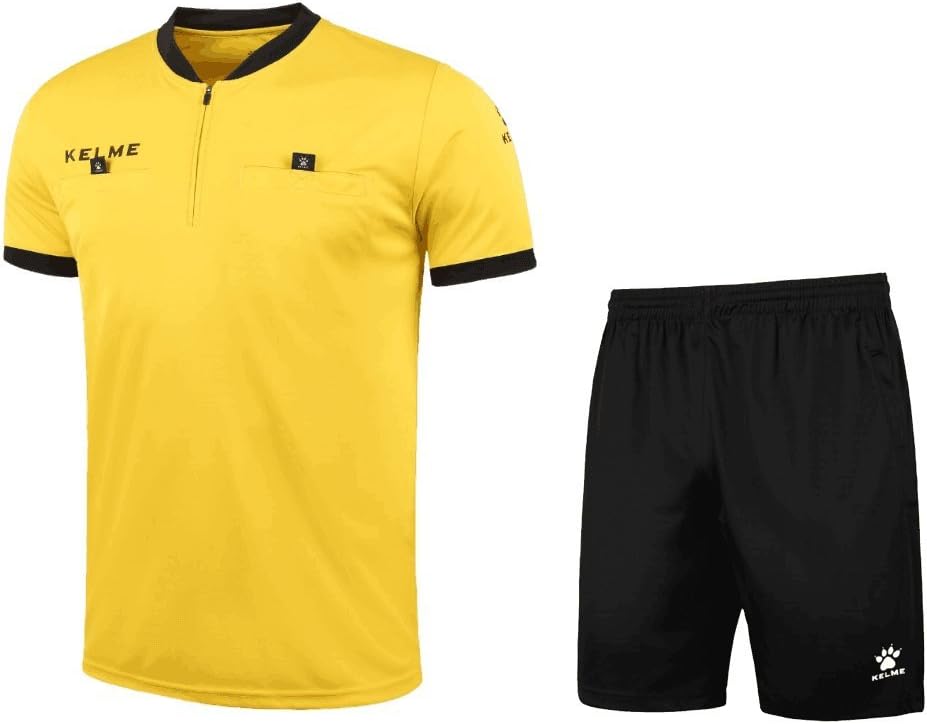 KELME Pro Soccee Jersey Uniforme manches courtes - Comprend Ref Chemise et Shorts