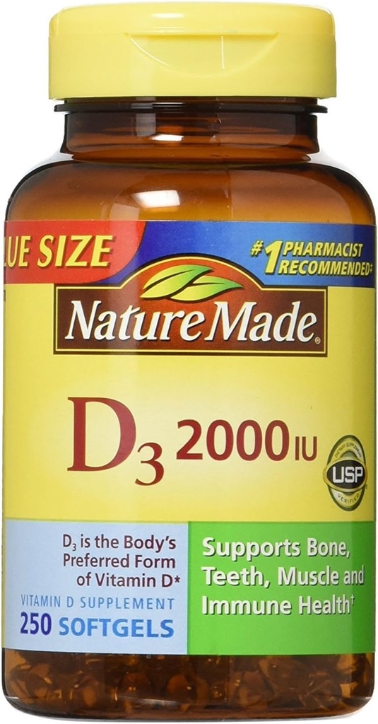 Nm Vit D 2000iu Größe 250ct Natur gemacht Vitamin D 2000iu 250ct