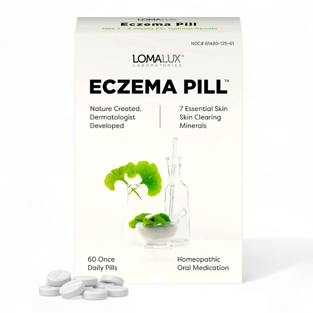Loma Lux Eczema Pills – traitement de soulagement de l'eczéma naturel – Dermatologue développé – 7 minéraux clair et prévenir l'eczéma sévère scaling, rash, anti démangeaison visage corporel pour les adultes, les enfants, les tout-petits