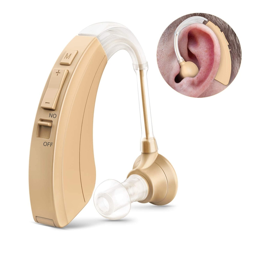 Kituwant Hörgerät für Senioren und Erwachsene, Digital Hearing Amplifier, Hörgeräte mit einer Lärm-Abbrechen Funktion und einstellbaren Volumen, 500 Stunden pro Batterieleben und Hörgerät Reinigungsbürste enthalten
