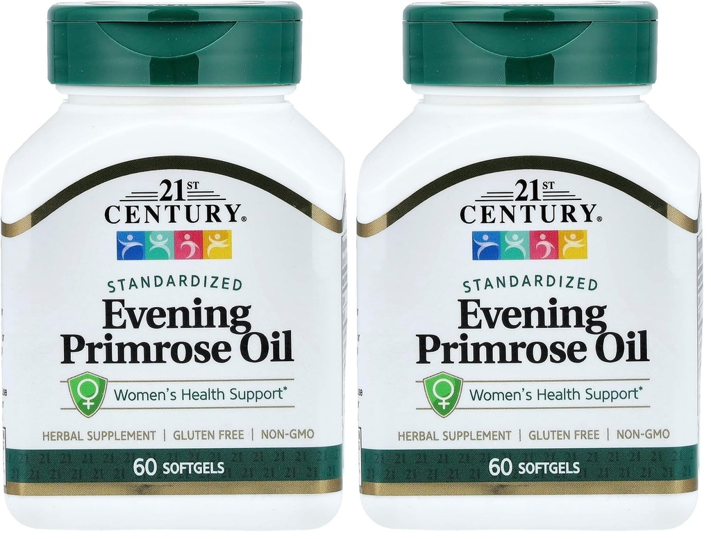 21st Century Soir Huile Primrose Softgels, 60 Compte (paquet de 2)