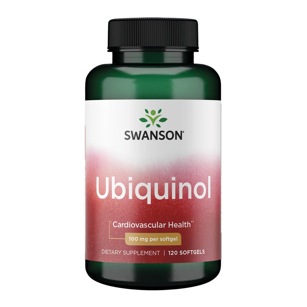Swanson Ubiquinol - 100 mg - für Herzgesundheit, Gehirnenergie & Antioxidans Unterstützung - Aids ATP Produktion* - Non-GMO - 120 Softgels