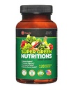 Integratore di frutta e verdura, 36 Frutta e verdure con 24 vitamine essenziali, Minerali e elementi di trace,High in fibra per la digestione e costipazione sollievo,Supporto nutrizionale giornaliero,120 capsule