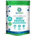BioTrust Low Carb Lite, Polvere proteica a basso contenuto di calorie – Carbo basso, Zucchero Libero, Basso Sodio, Polvere di proteina di Keto – 20g Grass-Fed Whey Protein Isolate con enzimi digestivi – Unflavored, 14 Servings