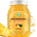 18.5OZ Sea Moss Gel, Raw Flavored Irish Seamoss Gel Immune und Verdauungsunterstützung Vitamin Mineral Supplements, Ananas