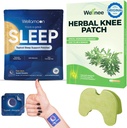 Wellnee & Wellamoon Wellness Pack: Herbal Knee Comfort Patches (10 Count) & Natural Sleep Support Patches (28 Count) – Joint & Muskel Comfort mit pflanzenbasierter Schlafhilfe