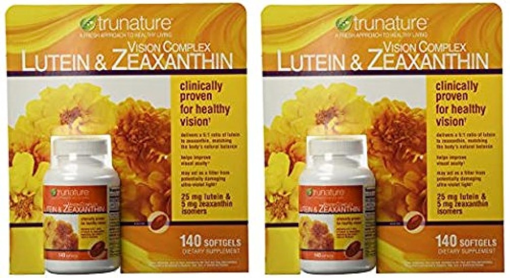 Trunature Vision Complex Lutein und Zeaxanthin Supplement, 140 Count (2 Packs)