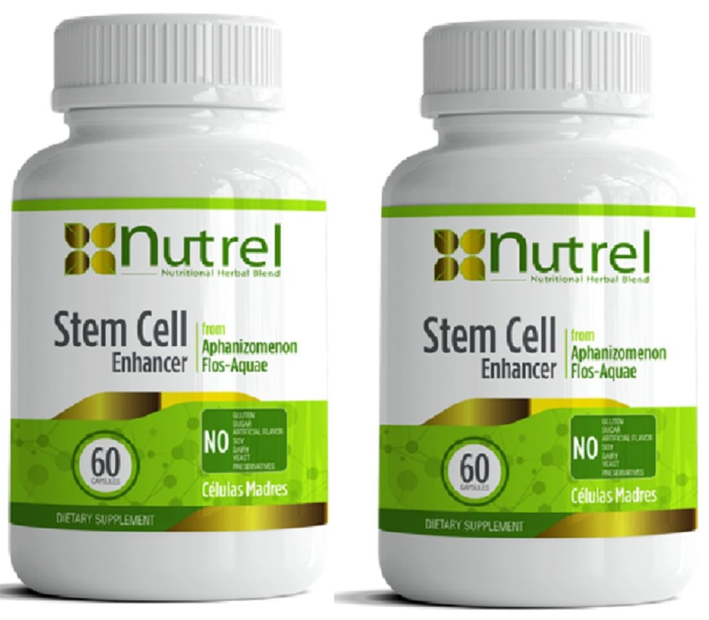 AFA 2 bouteilles supplément de cellules souches support de Celulas Madres propriétés anti-âge naturelles de boosts immunity de Aphanizomenon Flos-Aquae de Celulas Madre de