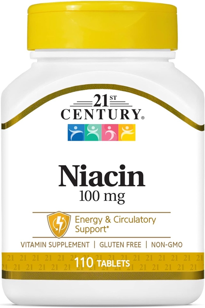 Niacin Tabletten aus dem 21. Jahrhundert, 100 mg, 110 Count