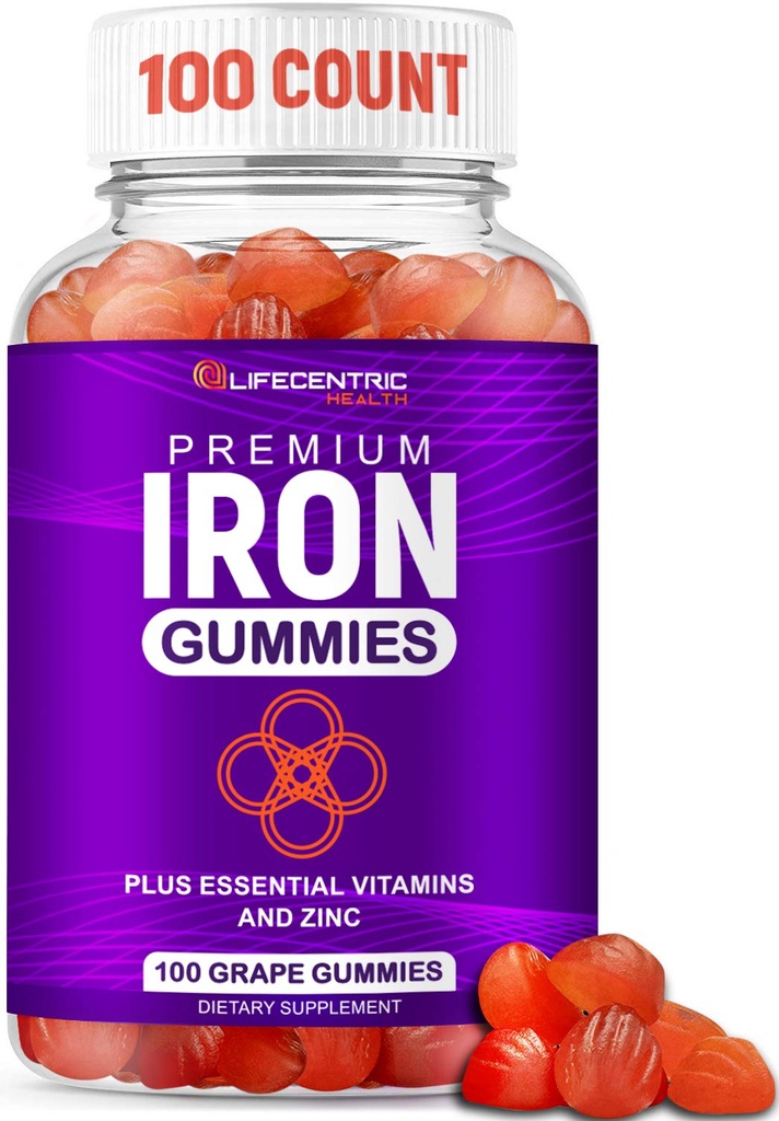 LifeCentricHealth Gommies de fer pour les adultes et les enfants