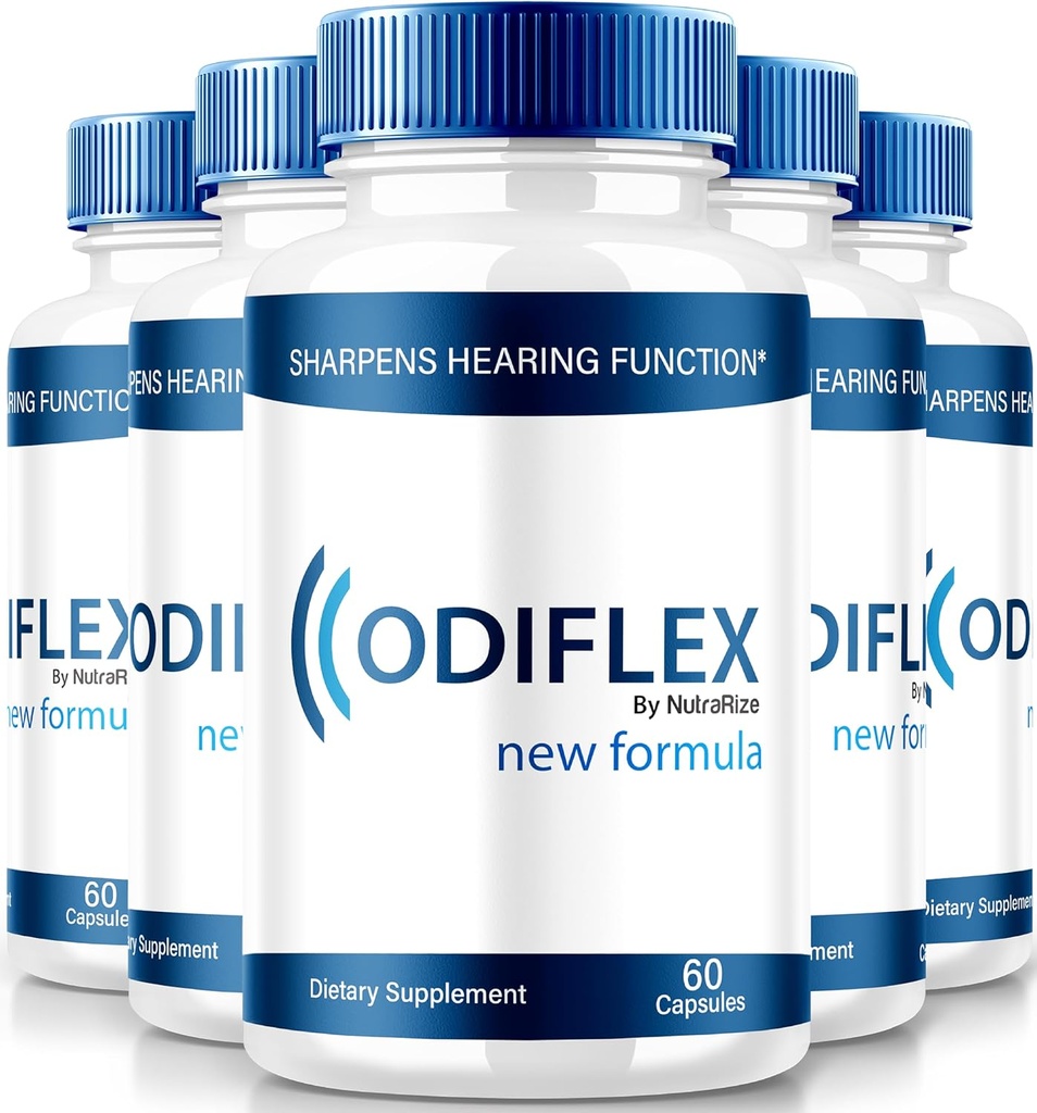 NutraRize (5 Pack) Odiflex Kapseln, Premium-Ear-Gesundheitsformel, All-Natur-Ergänzung zum Schutz des inneren Ohres, offizielle Hörgerät Pillen, Odi Flex Bewertungen (300 Kapseln)