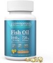 Fish-Oil Omega3-EPA DHA-Supplement Burpless-Softgels - 120Capsules 1440 mg pro Servieren Mini-Größe Gesunde Herz-Supplement-Fettsäuren-Ergänzung hilft gesunde Triglycerid-Level zu halten
