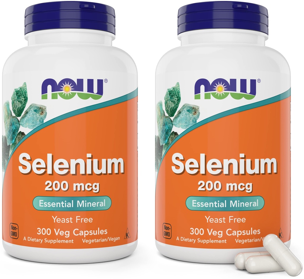 Jetzt Selenium 200mcg Capsules, 300 Count (Pack von 2) - L Selenomethionine Mineral Supplement für Damen und Herren - Veg Caps, Non-GMO, Vegan Friendly, Yeast-Free