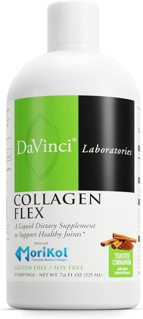 DAVINCI Labs - Collagen Flex - Un integratore alimentare liquido per sostenere giunti sani - Cannella tostata - Gluten Free, Soy Free - 7.6 fl oz