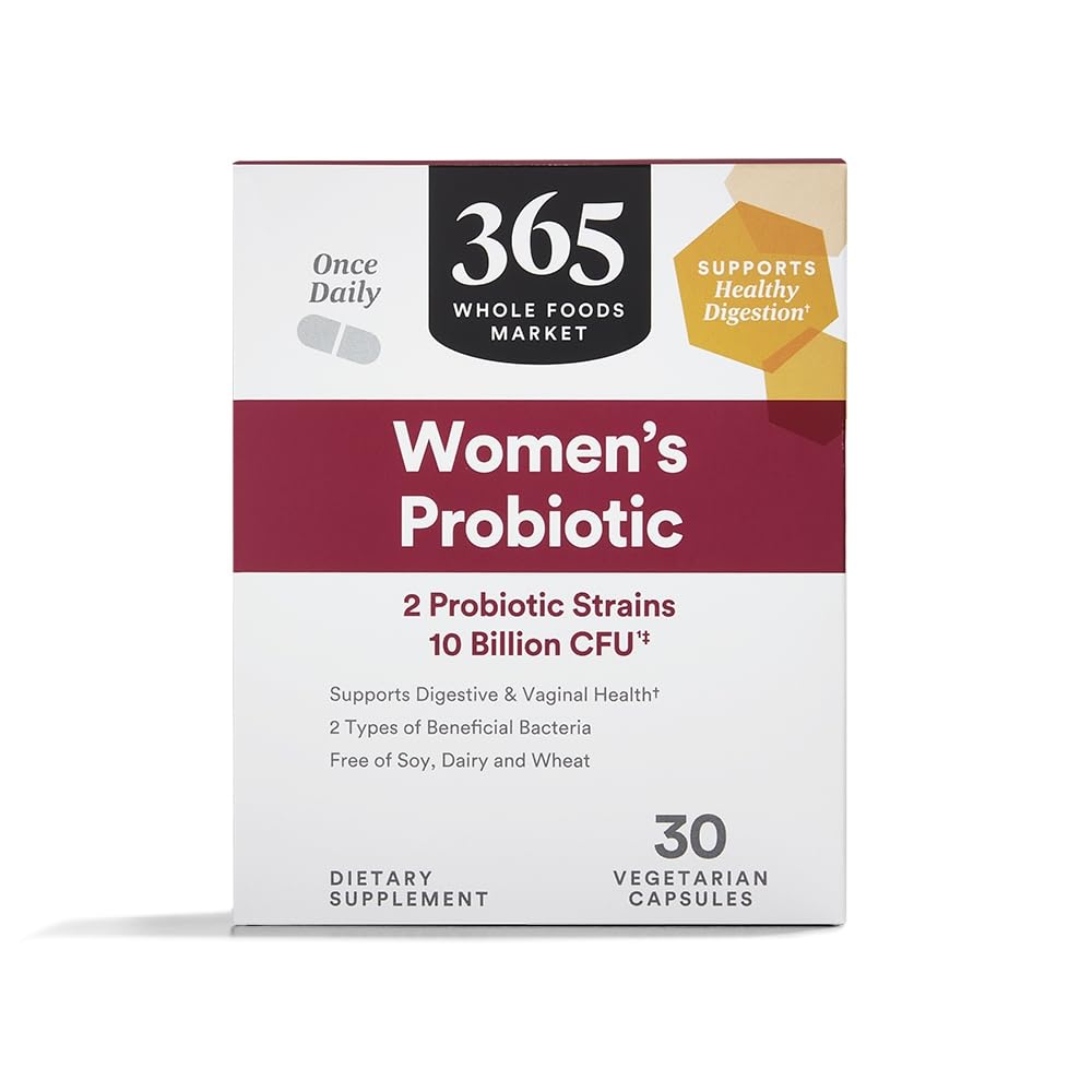 365 von Whole Foods Market, Women's Once Daily Probiotic (Vegetarisch und frei von Soy, Dairy und Weizen), 10 Billion CFU, 30 Count