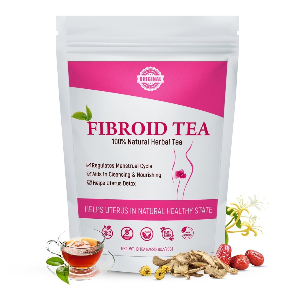 Laicuherb Fibroids Tea a base di erbe per le donne ottenere incinta Fast & Hormone Balance, 10 Teabags Fertilità Tea per le donne Ovarian, Detox naturale Womb a caldo Uterus e Detox