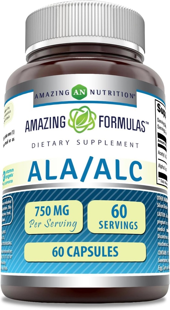 Erstaunliche Ernährung Ala/ALC 750 Mg 60 Count