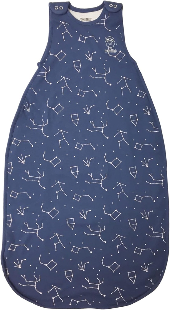 Woolino Big Kid Schlafsack, 4 Saison Baby Schlafsack, Merino Wolle und Bio-Baumwolle Tragbare Decke, 4-6 Jahre