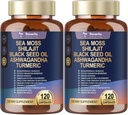 25-in-1 Sea Moss Capsules, 120 Capsules per Bottle, 2 Bottles