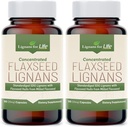 Lignans for Life Flaxseed Lignans for Dogs + SDG - Omega 3 Fettsäuren, High Fiber Antioxidants hilft Shiny Coat, Digestive & Heart Health Lignans, 35mg, 90 Flaxseed Capsules, 2 Pack